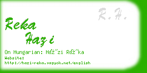 reka hazi business card